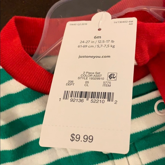 Carter’s 6m Footie Onesie with Matching Hat - Picture 7 of 8